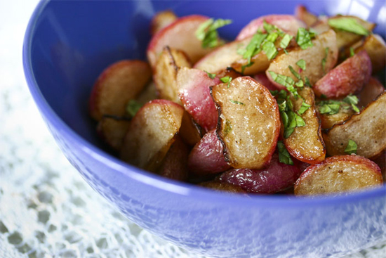 Sauteed Radishes in Butter [image source: cook-nourishevolution-com]
